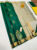 Latest Design Pure Soft Silk Saree Bottle Green Color w/ Blouse