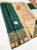 New Design Pure Silk Saree Bottle Green Color w/ Blouse