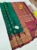 Nature Design Pure Soft Silk Saree Bottle Green Color w/ Blouse