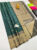 Unique Design Pure Soft Silk Saree Bottle Green Color w/ Blouse