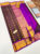 Latest Trendy Design Pure Soft Silk Saree Brown and Magenta Color w/ Blouse