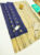 Pure Soft Silk Saree Dark Blue Color w/ Blouse