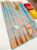 Pure Soft Silk Saree Double Shade (Blue, Copper) Color w/ Blouse