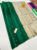 New Design Pure Soft Silk Saree Green Color w/ Blouse