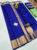 Latest Design Pure Soft Silk Saree Indigo Color w/ Blouse