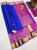 Unique Design Pure Soft Silk Saree Ink Blue and Purple Color w/ Blouse