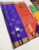 Beautiful Design Pure Soft Silk Saree Ink Blue Color w/ Blouse