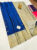 Latest Design Pure Soft Silk Saree Ink Blue Color w/ Blouse