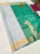 Pure Soft Silk Saree Light Gray and Green Color w/ Blouse