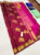Elephant and Horse Design Pure Soft Silk Saree Magenta Color w/ Blouse