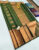 Big Border Pure Soft Silk Saree Olive Green Color w/ Blouse