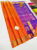Unique Design Pure Soft Silk Saree Orange Color w/ Blouse