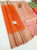 Latest Design Pure Silk Saree Orange Color w/ Blouse