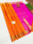 Beautiful Design Pure Soft Silk Saree Orange Color w/ Blouse