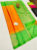Latest Design Pure Soft Silk Saree Orange Color w/ Blouse