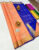 Unique Design Pure Soft Silk Saree Orange Color w/ Blouse