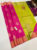 Unique Design Pure Soft Silk Saree Pink and Lemon Green Color w/ Blouse