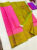 Trendy and Latest Design Pure Soft Silk Saree Pink and Pista Green Color w/ Blouse