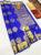 Latest and Trendy Pure Soft Silk Saree Royal Blue Color w/ Blouse