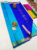 New Design Pure Soft Silk Saree Sky Blue Color w/ Blouse