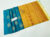 New Design Pure Soft Silk Saree Copper Blue Color w/ Blouse