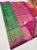 New Annam and Elephant Design Pure Soft Silks Saree Green, Ink Blue Color w/ Blouse