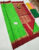 Unique Design Pure Soft Silks Saree Green Color w/ Blouse