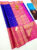 Big Border Pure Soft Silks Saree Indigo Blue Color w/ Blouse