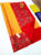 Beautiful Design Pure Soft Silks Saree Mango Yellow, Red Color w/ Blouse