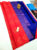 Traditional Flower Design Pure Soft Silks Saree Red Color w/ Blouse