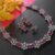 Sapphire Diamond Stones Choker Necklace Set with Earrings (Green, Pink, Blue)