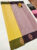 Semi Soft Silk Saree light Weight Lemon Yellow Color w/ Blouse