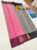 Semi Soft Silk Saree Light Weight Rose Color w/ Blouse