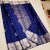 Silver Jari Work Kanjivaram New Annam Design Trendy Silk Saree Navy Blue Color