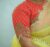 Stylish Sleeve Thread Work Model Designer Blouse Orange Color