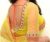New Hand Pearls and Thread Work Party Blouse Yellow Color