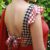 Back Neck Bow Design Part Blouse Black and Red Color