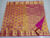Kanjivaram Pure Silk Sarees Lotus Flower Design Yellow w/ Magenta Color