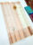 Copper Zari Work Flower Design Kanjivaram Pure Silk Sarees Off White Color w/ Blouse