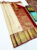 Kanjivaram Pure Bridal Silk Saree Off White w/ Red Color