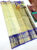 New Porder Design Kanjivaram Pure Bridal Silk Sarees Off White w/ Ink Blue Color