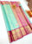 New Trendy Design Kanjivaram Pure Silk Wedding Sarees Sapphire Green w/ Pink Color