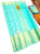 Peacock Feather Design Kanjivaram Pure Silk Wedding Sarees Sapphire Green Color