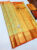 Peacock and Flower Design Kanjivaram Pure Silk Saree Golden Zari Color w/ Blouse