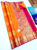 Latest Design Pure Kanjivaram Fancy Silk Saree Orange w/ Magenta Color