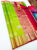 New Design Pure Kanjivaram Fancy Silk Saree Parrot Green w/ Pink Color