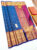 New Design Pure Soft Silks Saree Copper Blue w/ Rose Color