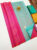 New Mango Design Pure Soft Silks Sarees Pink w/ Sky Blue Color w/ Blouse